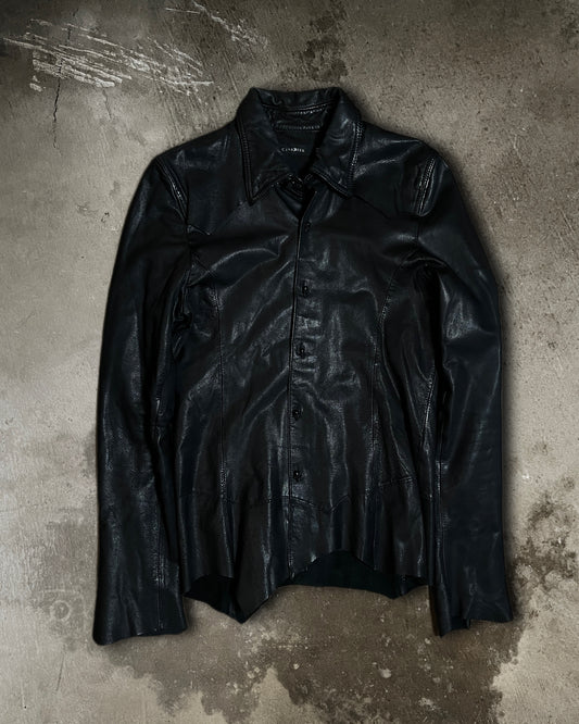 Civarize Goat Skin Asymmetrical Button Up