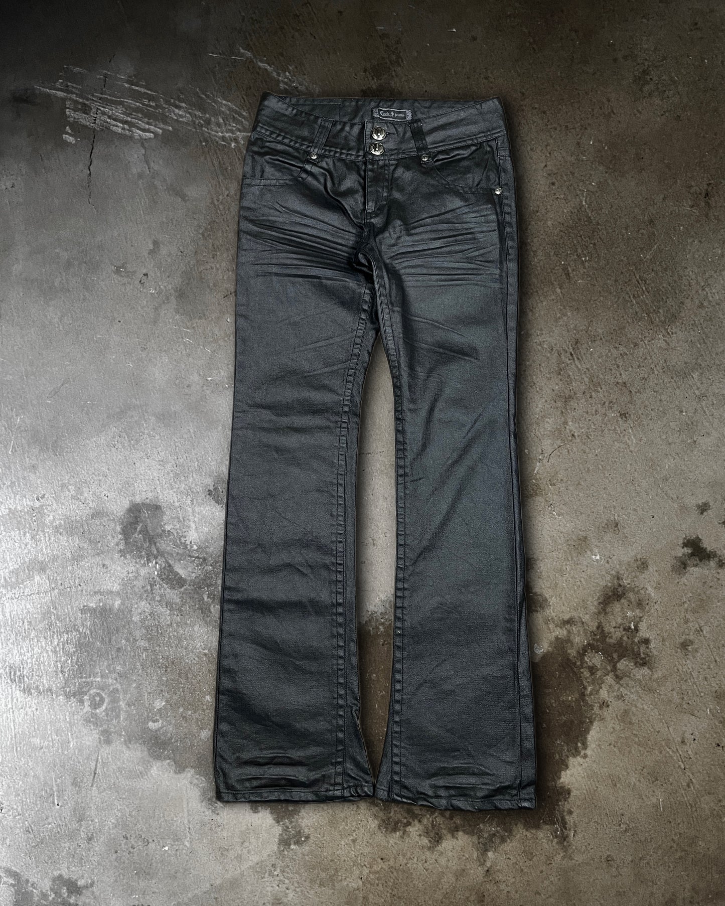 Cook Waxed Slim Bootcut Jeans