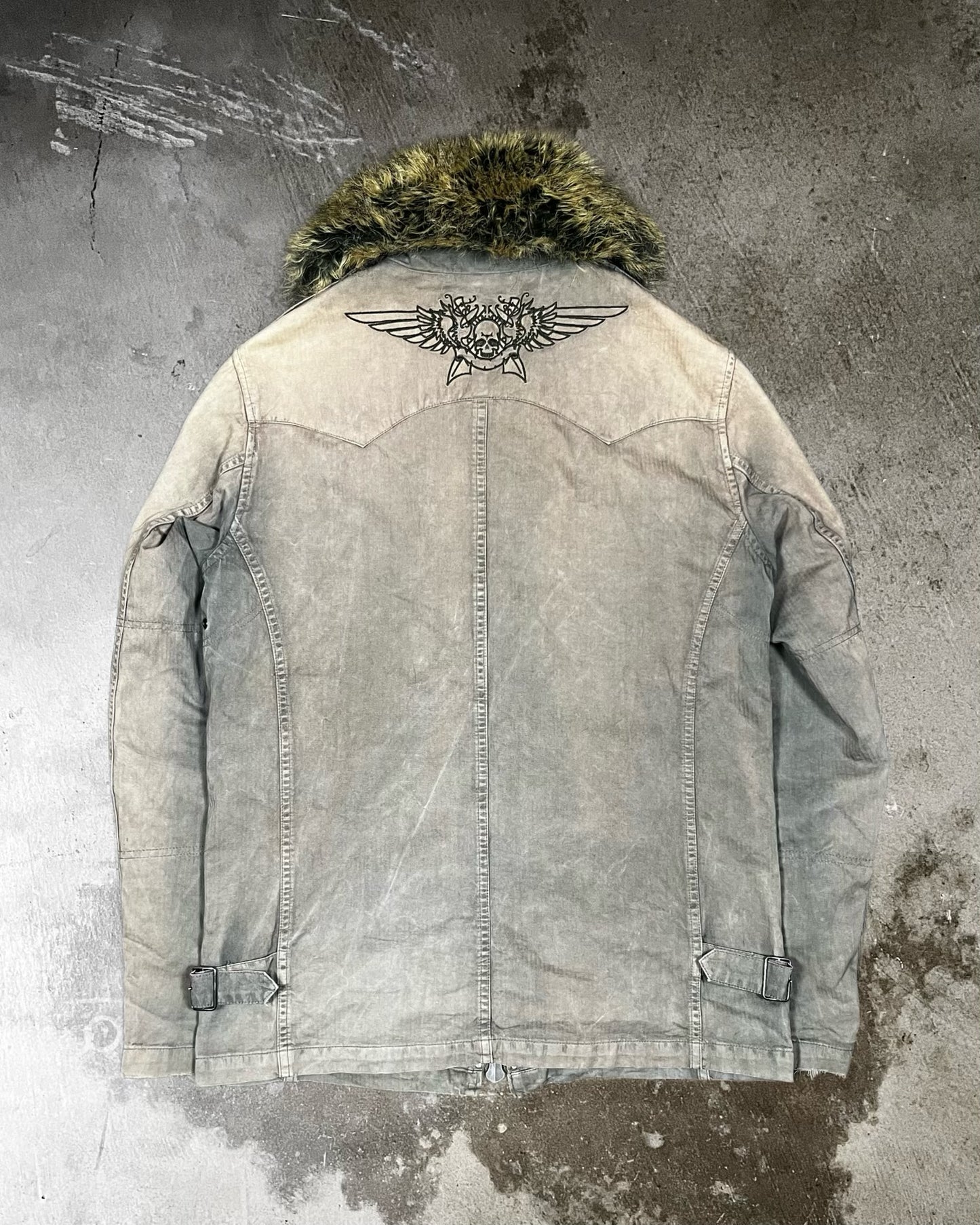 Ego Tripping Military Fur Jacket w/ Removable Fur & Removable Inner Liner