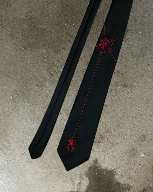 Black Peace Now Spider Web Tie