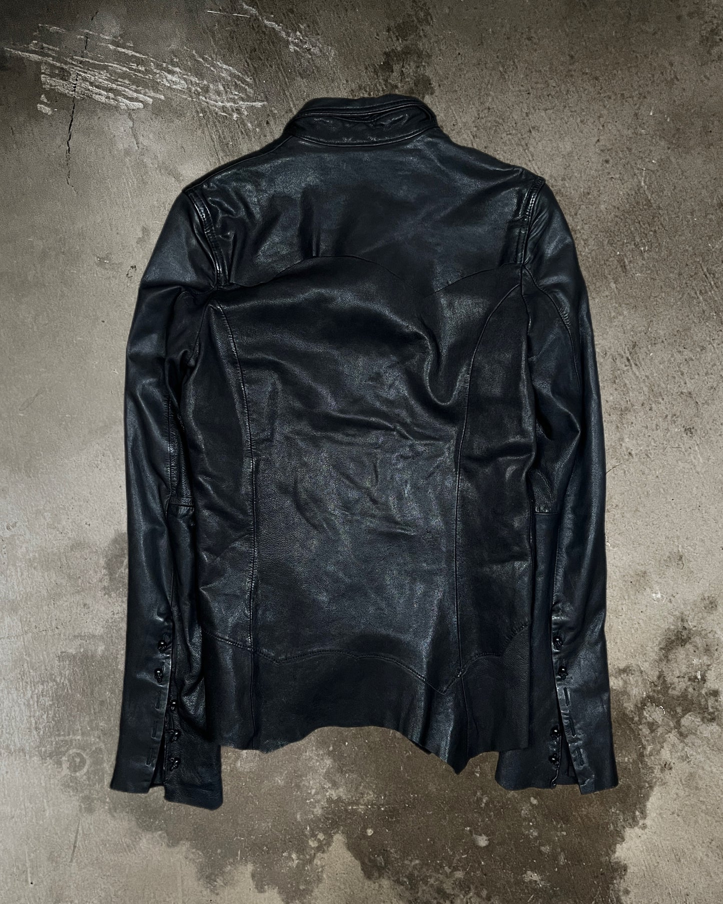 Civarize Goat Skin Asymmetrical Button Up