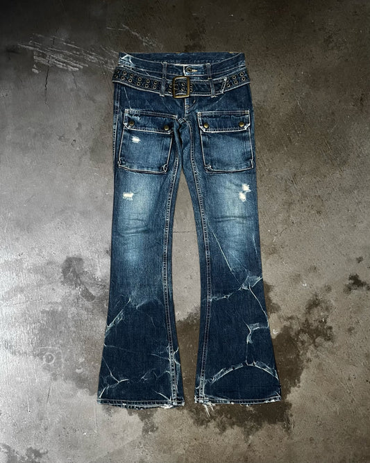 Hysteric Glamour Waist Belt Flared Jeans