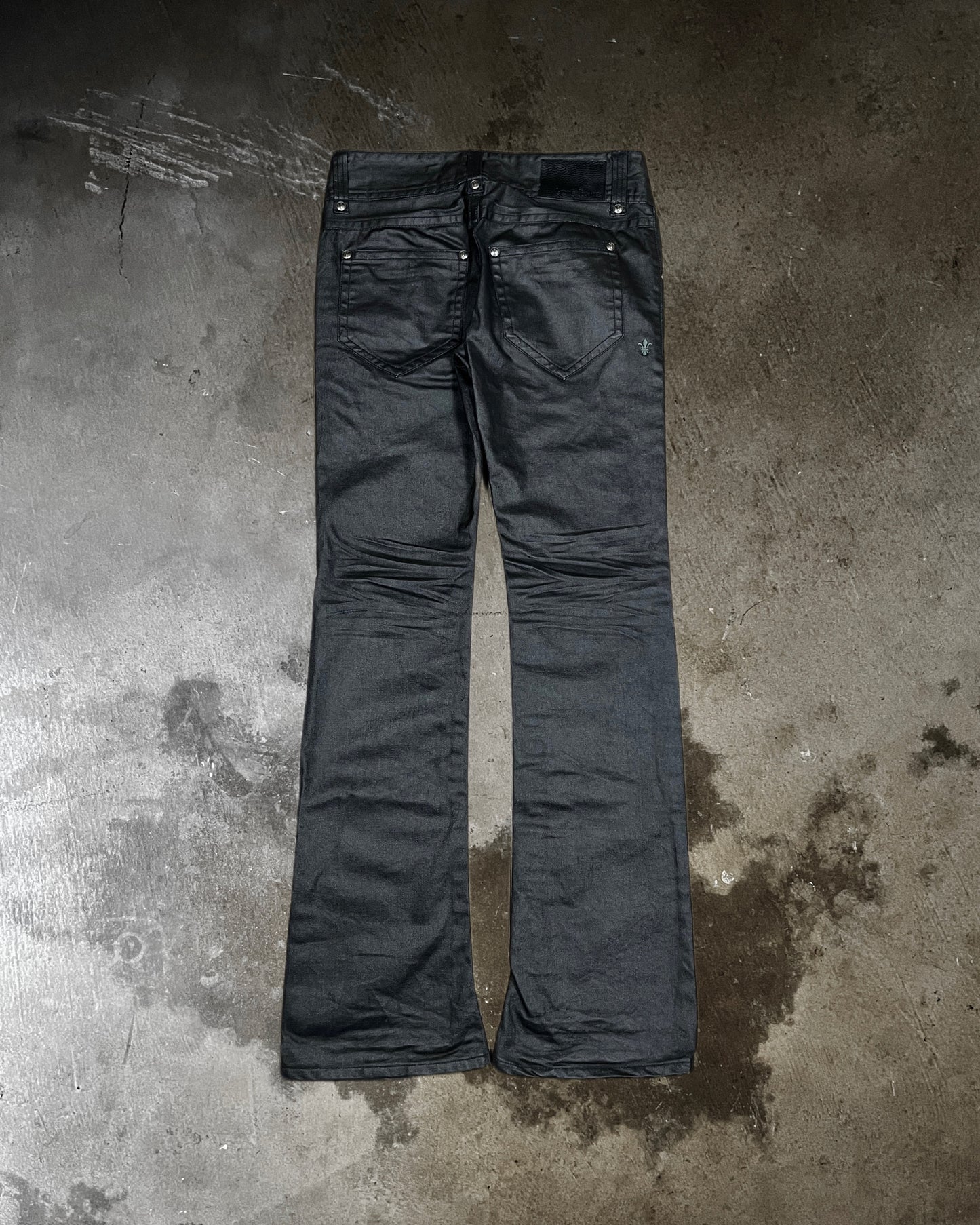 Cook Waxed Slim Bootcut Jeans