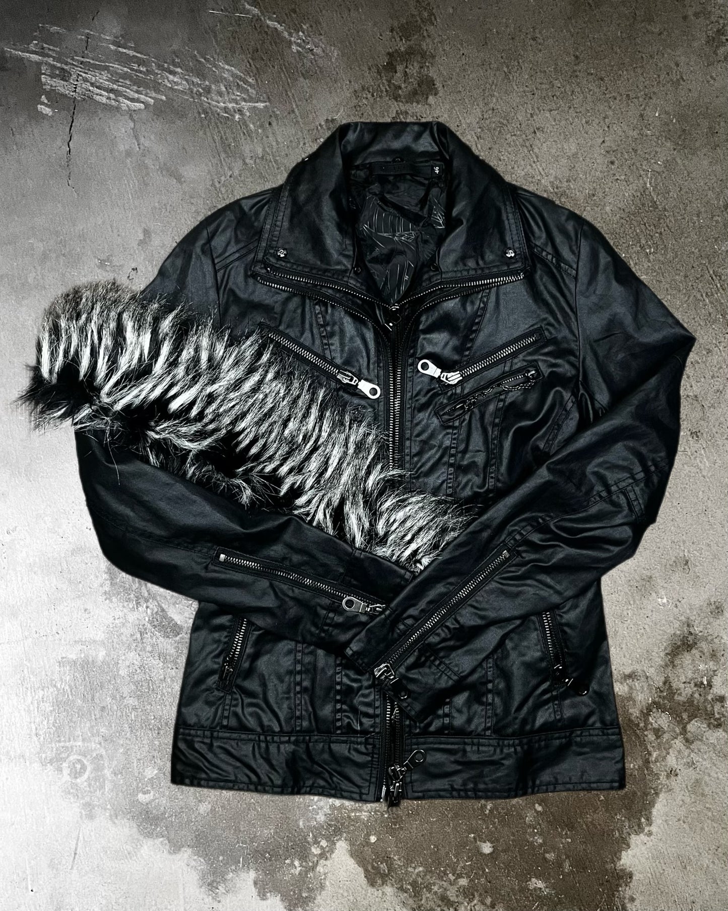 ジャケット・アウター 00s archive fuga fur coating jacket Fuga Lightly-Waxed Double Zipper Layer Fur Jacket – FOULMANNERED
