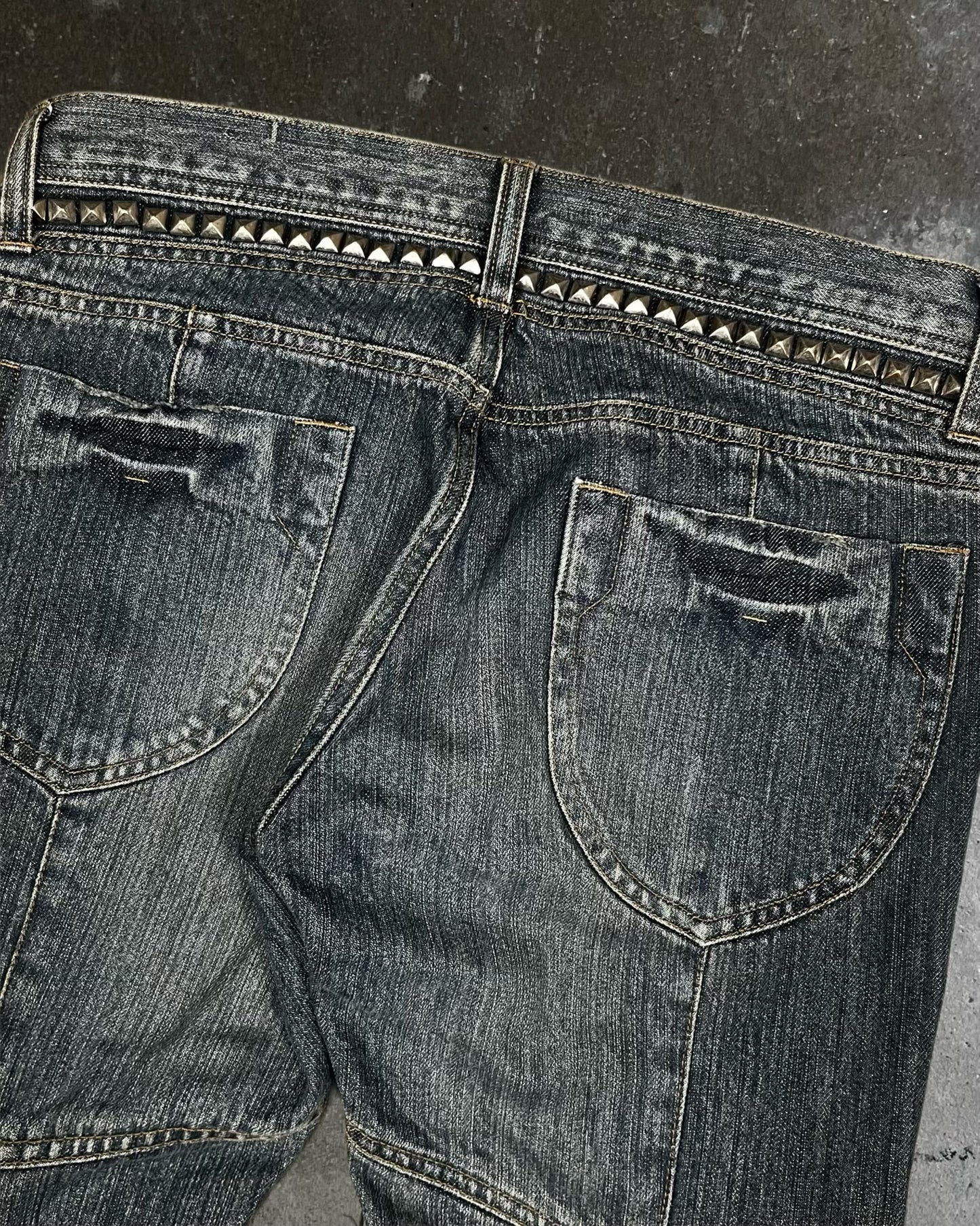 Edge Rupert Bootcut Studded & Distressed Jeans