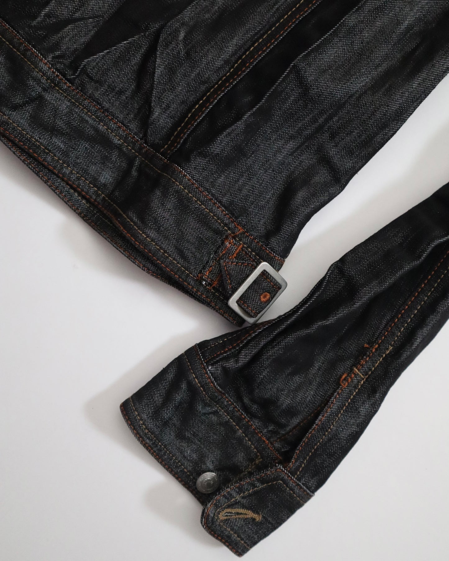 Semantic Design Pleated Denim Jacket
