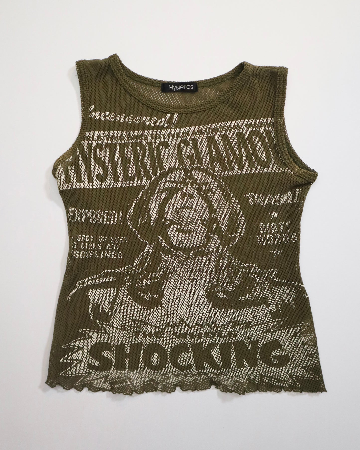 Hysteric Glamour 'Shocking Story' Mesh Tank