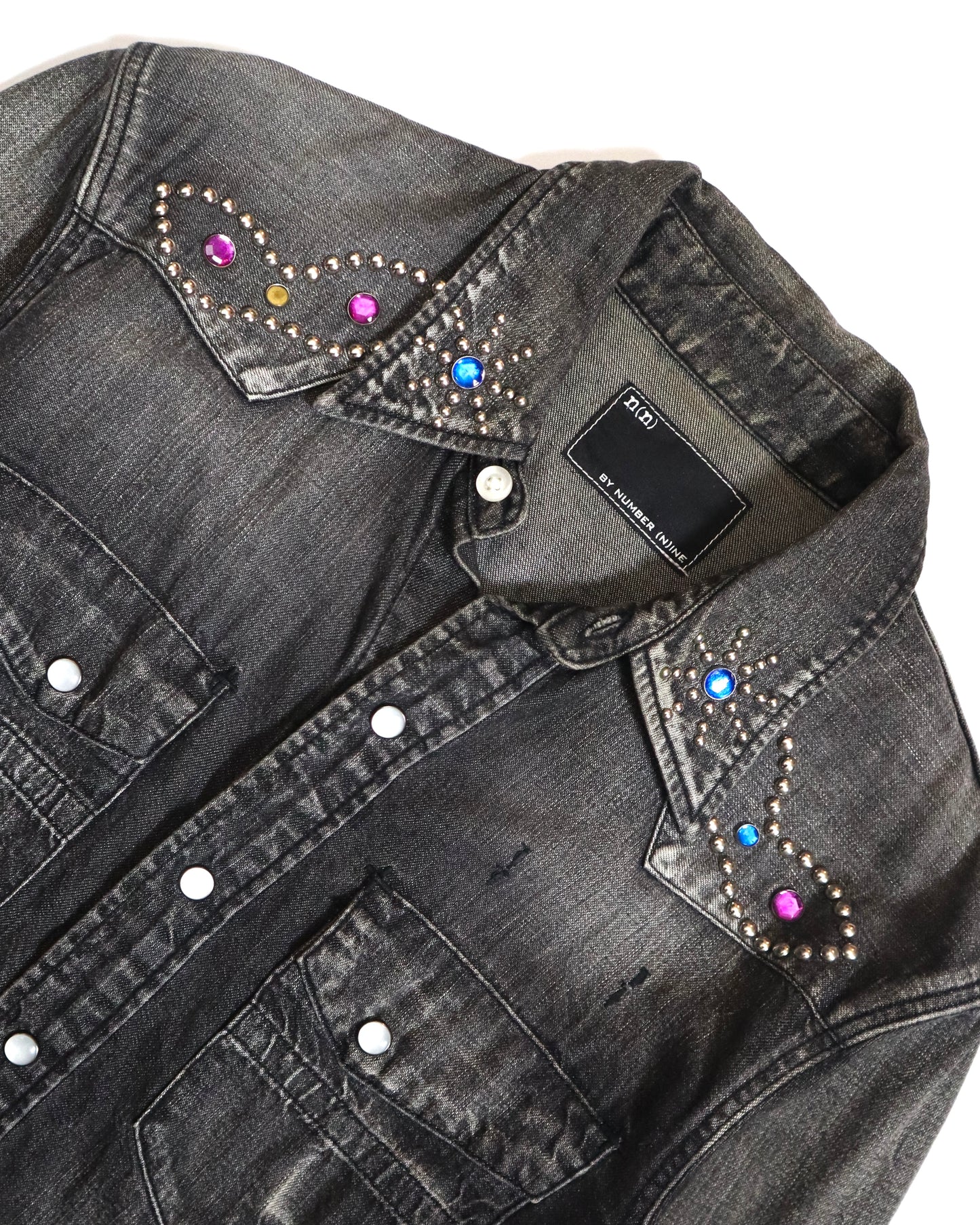 Number (N)ine A/W S/S 2003 'Touch Me Im Sick' Jewel Studded Button Up