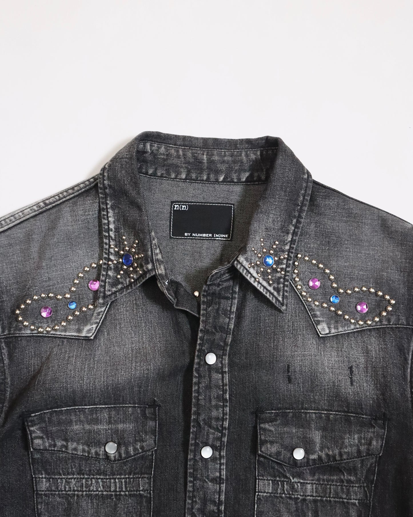 Number (N)ine A/W S/S 2003 'Touch Me Im Sick' Jewel Studded Button Up