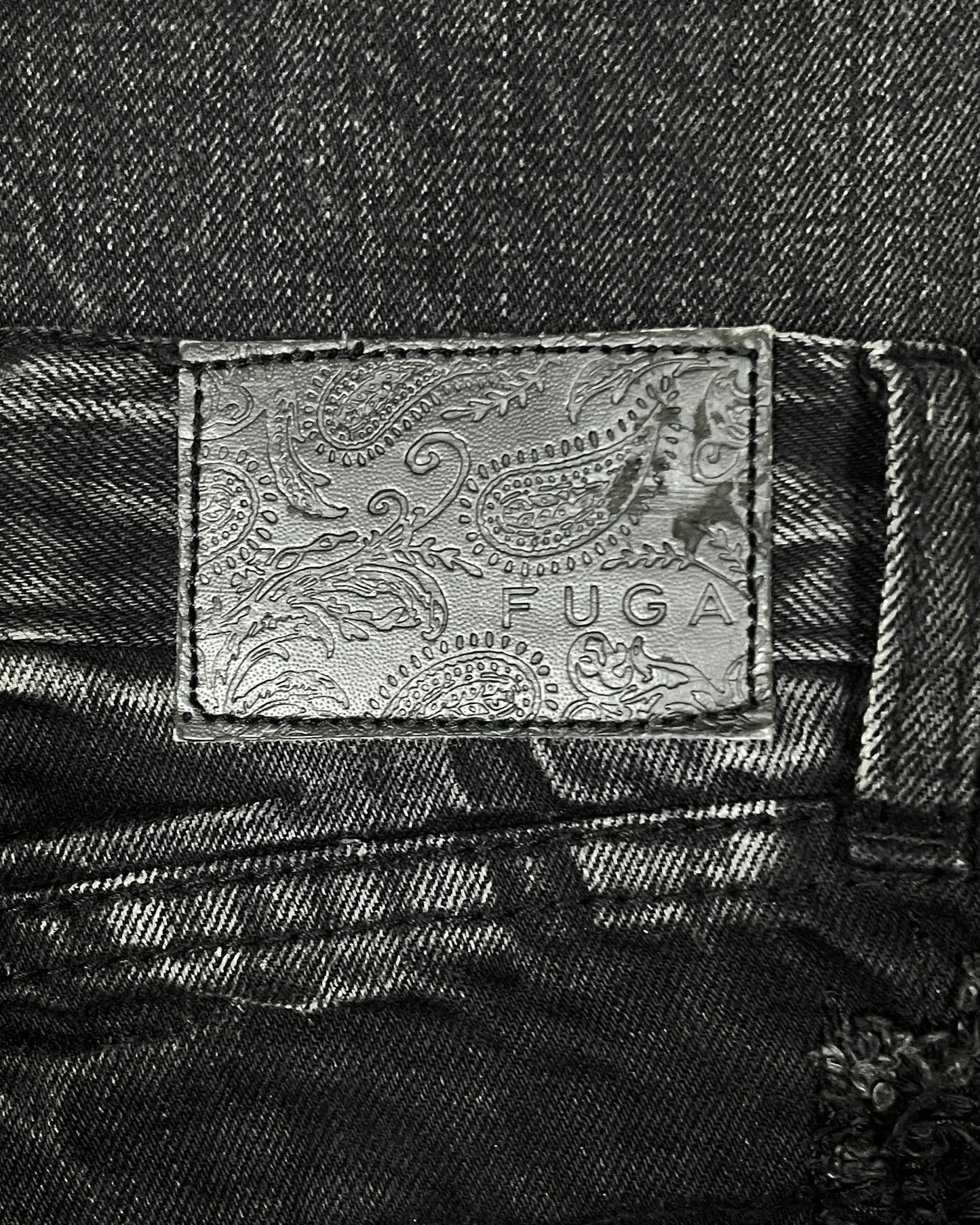 Fuga Distressed & Repaired Flared Denim