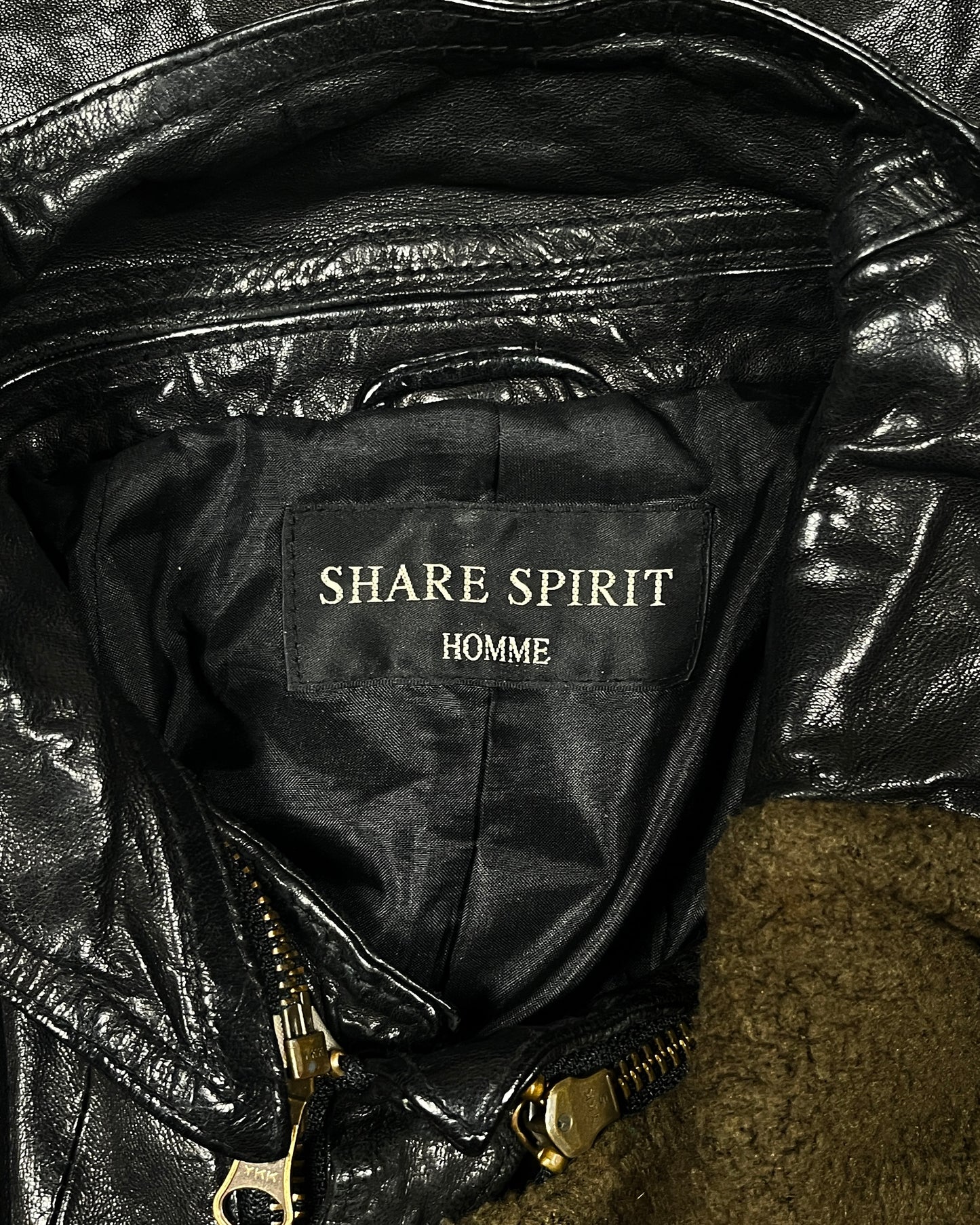 Share Spirit Leather Gas Mask Jacket