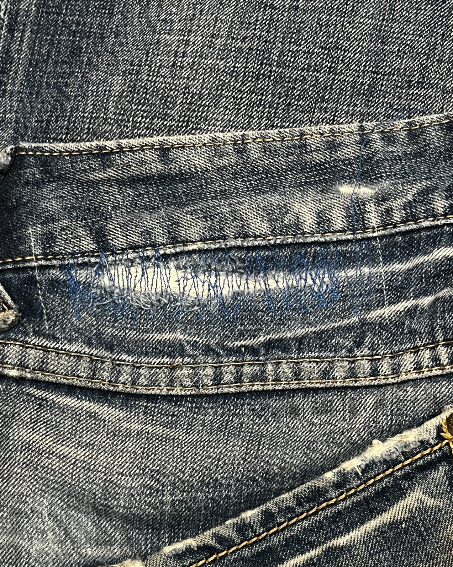 Tornado Mart Studded & Distressed Flared Jeans