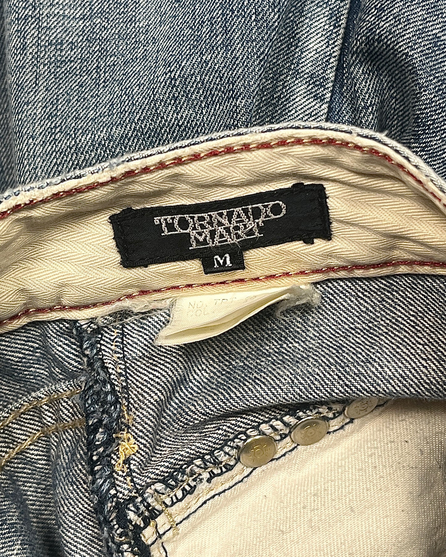 Tornado Mart Studded & Distressed Flared Jeans