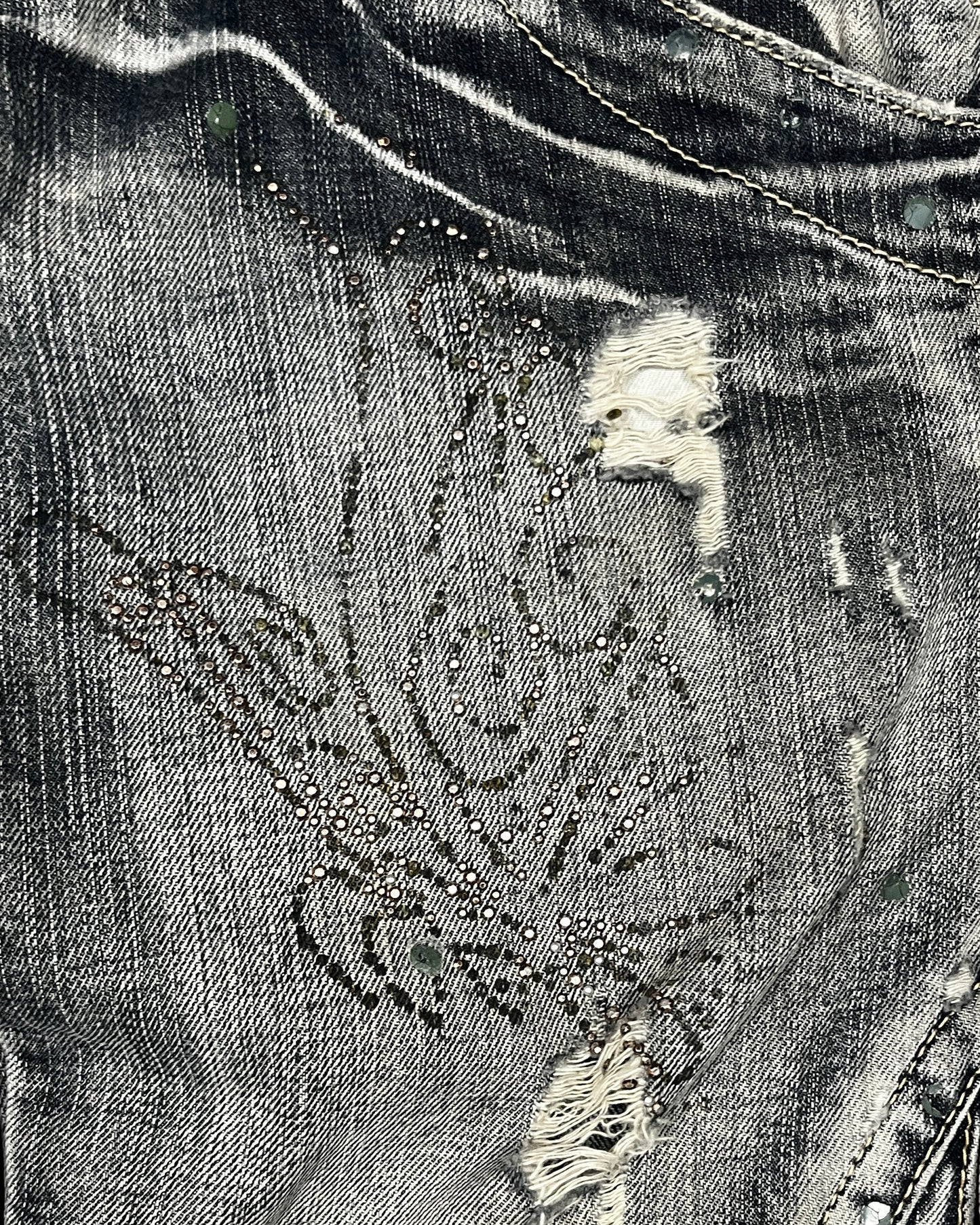 Tornado Mart Lace-Up Flared Jeans
