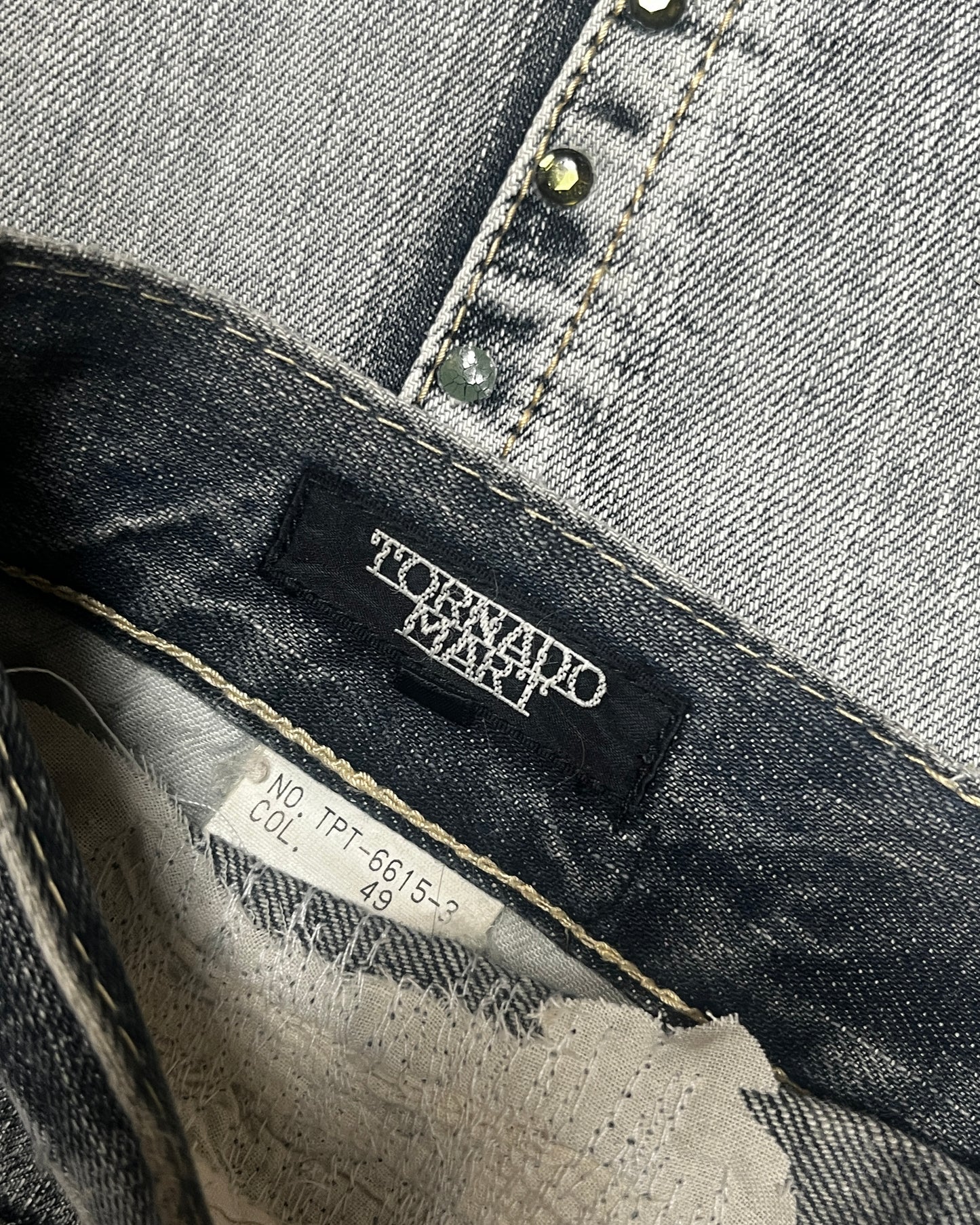 Tornado Mart Lace-Up Flared Jeans