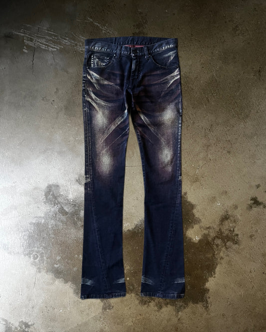 Tornado Mart Purple Fade Flared Denim