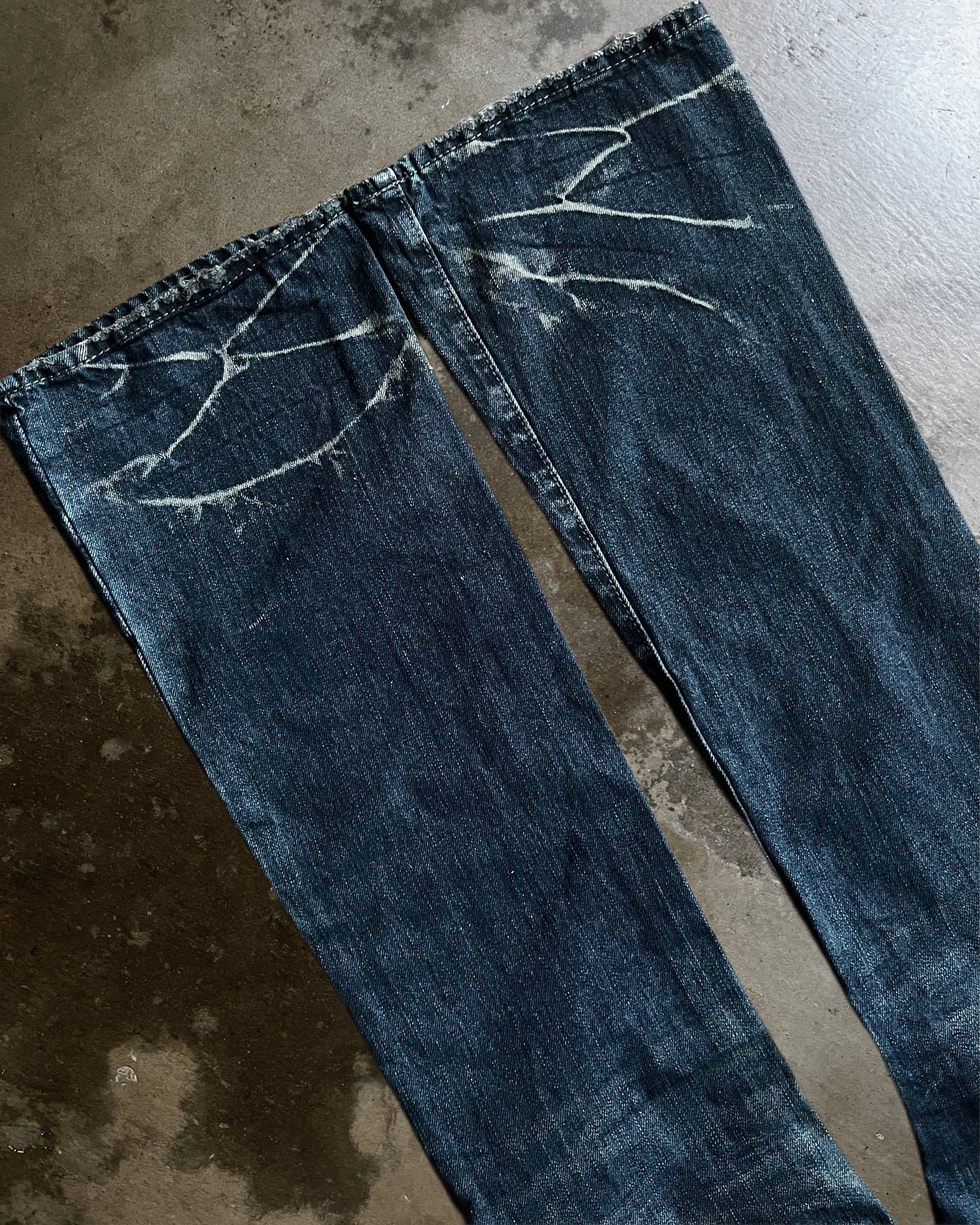 Civarize Distressed & Repaired Flared Denim