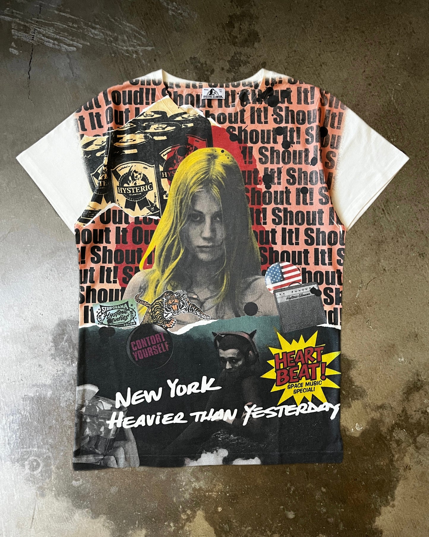 Hysteric Glamour "Shout It!" Air Brush Tee
