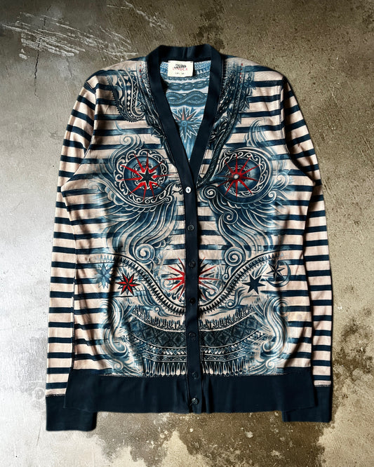 Jean Paul Gaultier Dragon Tattoo Mesh Cardigan