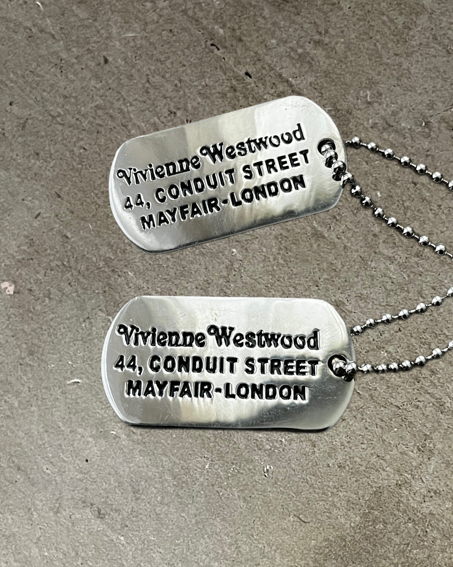 Vivienne Westwood "Too Fast To Live Too Young To Die" Dog Tag Necklace
