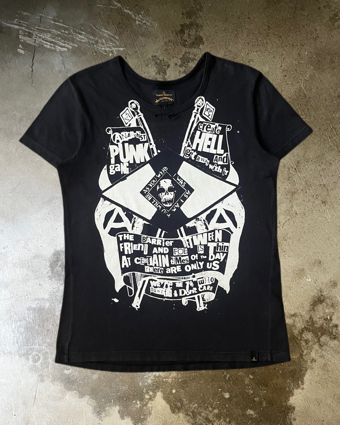 Vivienne Westwood "Punk Anarchist" Distressed Tee