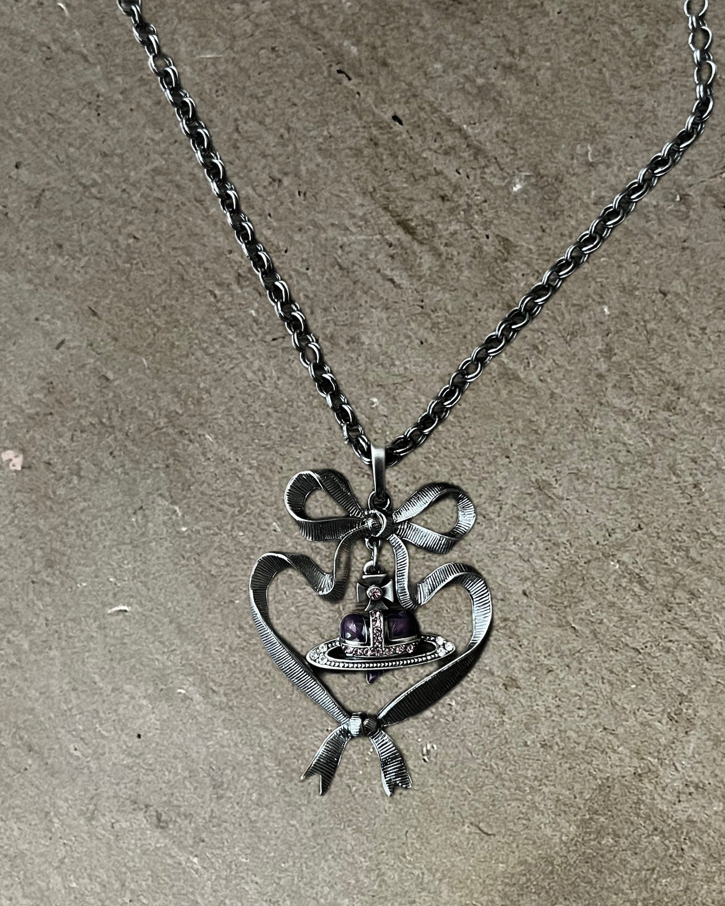Vivienne Westwood Ribbon Heart Necklace