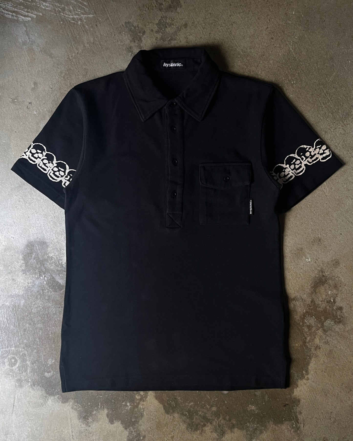 Hysteric Glamour "Hysteric" Skull Button-Up Polo