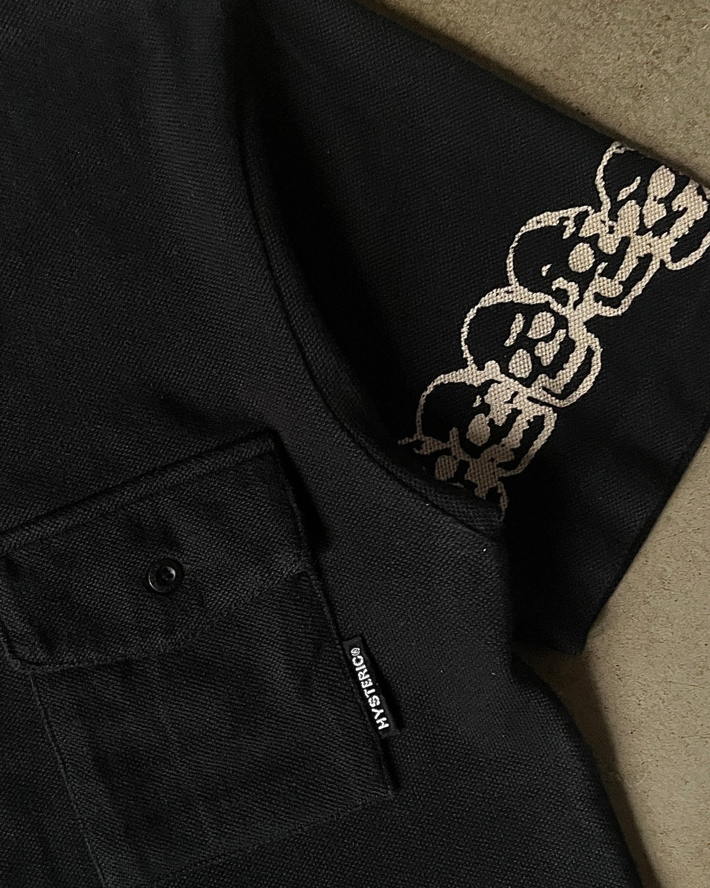 Hysteric Glamour "Hysteric" Skull Button-Up Polo
