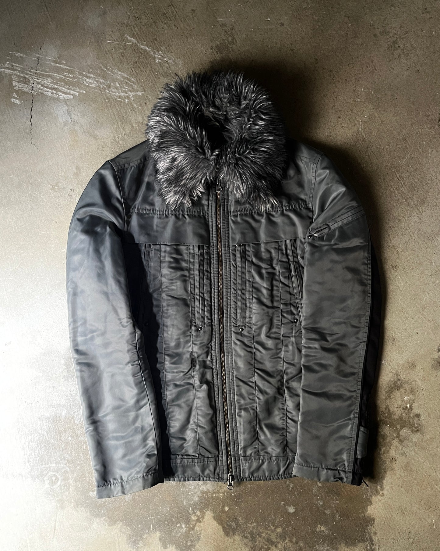 L7 Real Hip Tactical Jacket with Removable Fur