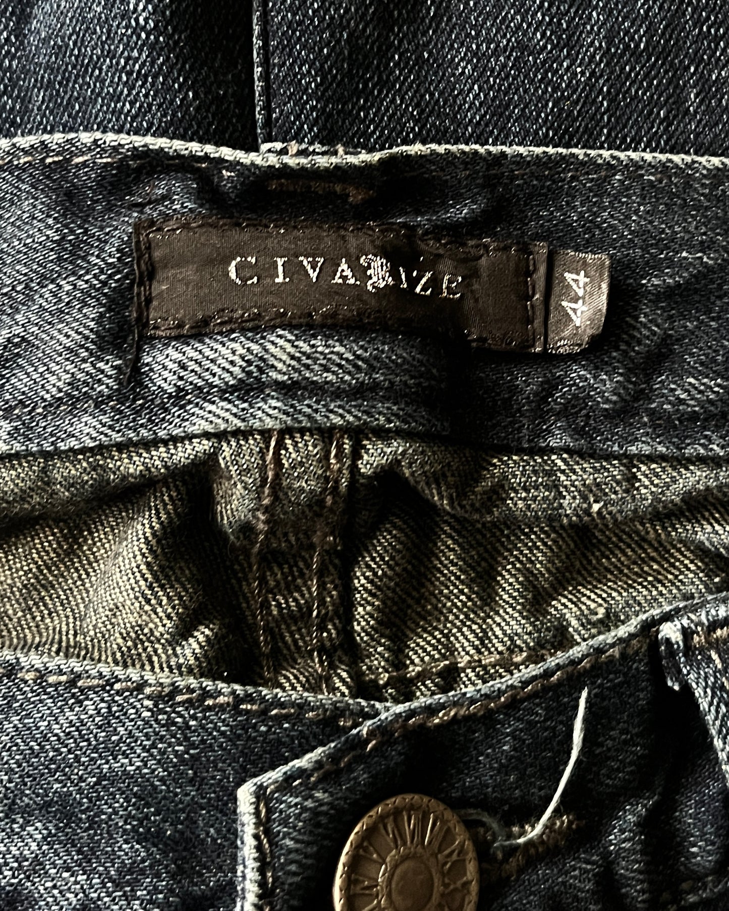 Civarize Distressed & Repaired Flared Denim