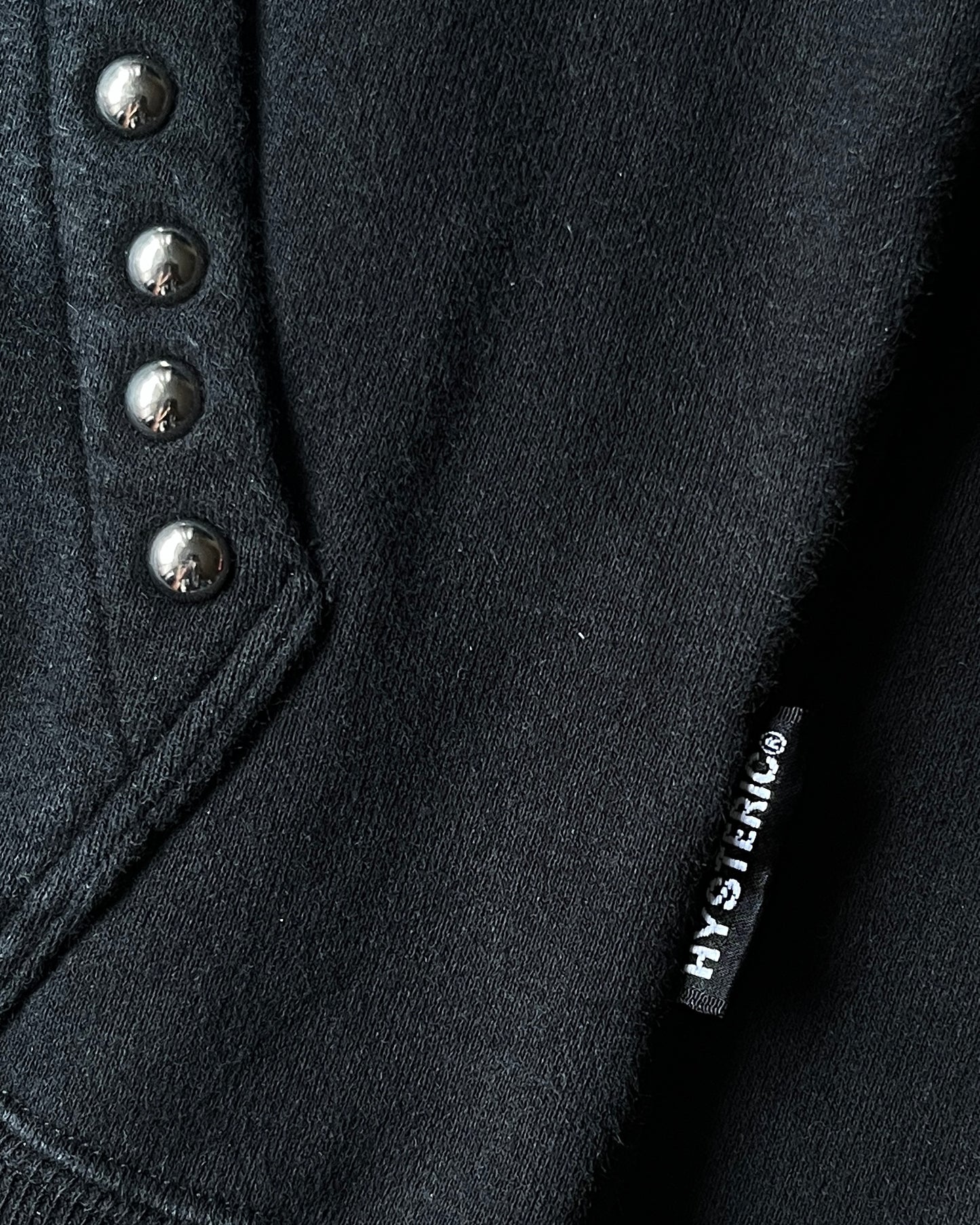 Hysteric Glamour "Destroy" Studded Hoodie w/ Removable Sleeves