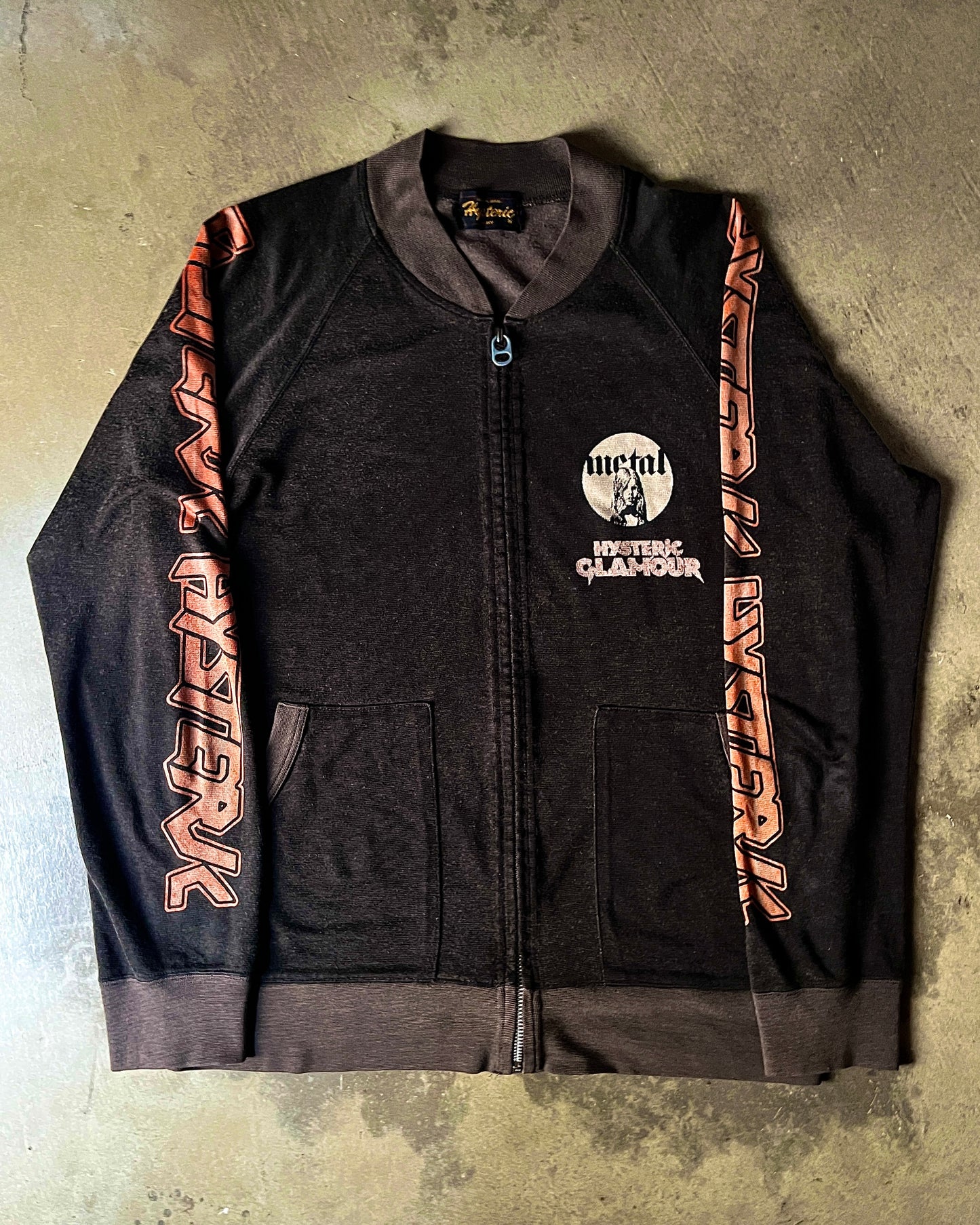 1990s Hysteric Glamour "Metal" Longsleeve Zip-Up