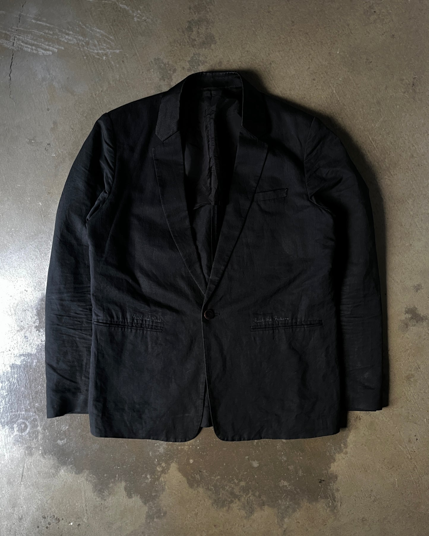 Undercover SS12 Open Strings "Fuck The Future, Fuck The Past" Blazer
