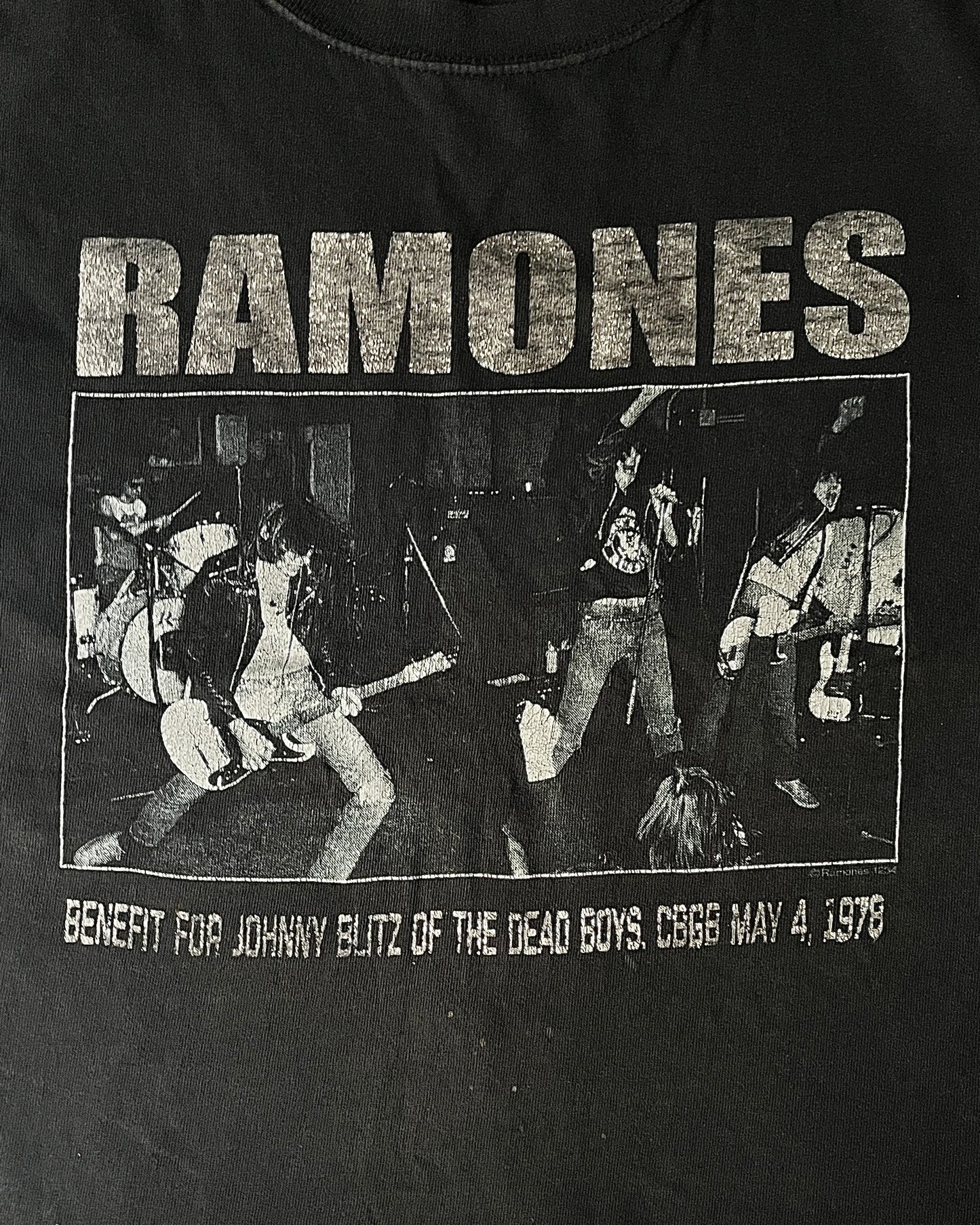 2000's Ramones Benefit Show Faded Tee