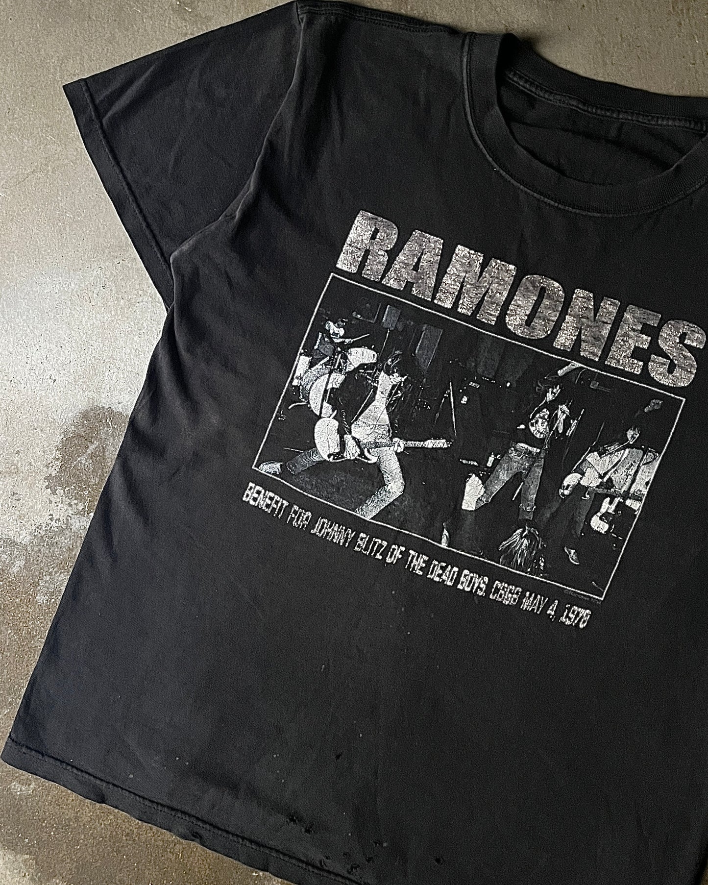 2000's Ramones Benefit Show Faded Tee
