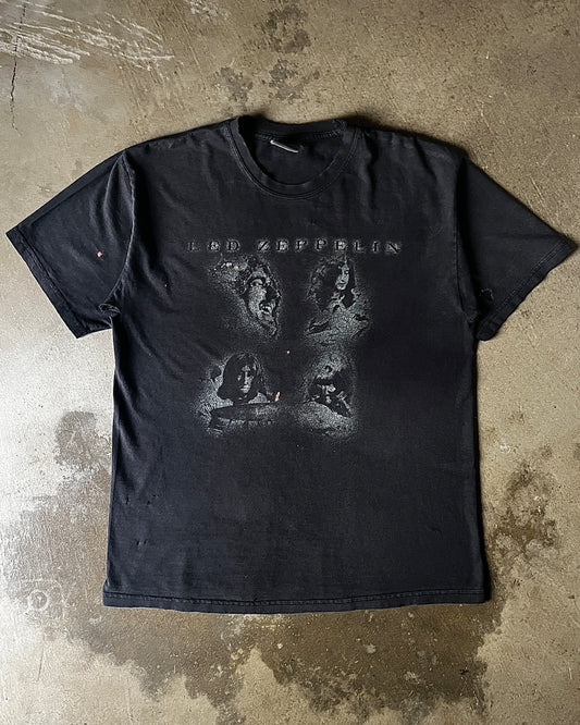 2000's Led Zeppelin Bleach Spotted Tee